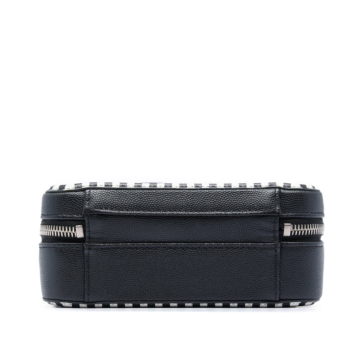 Chanel Small Caviar Striped CC Filigree Vanity