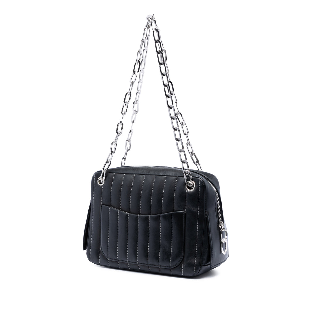 Chanel Small Vertical Matelassé Cuir d’agneau Mademoiselle Sac caméra