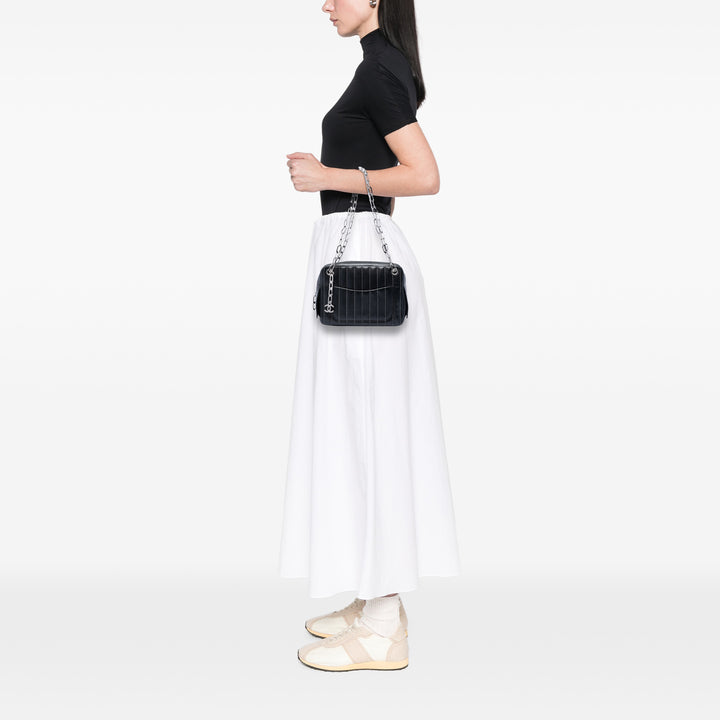 Chanel Small Vertical Matelassé Cuir d’agneau Mademoiselle Sac caméra