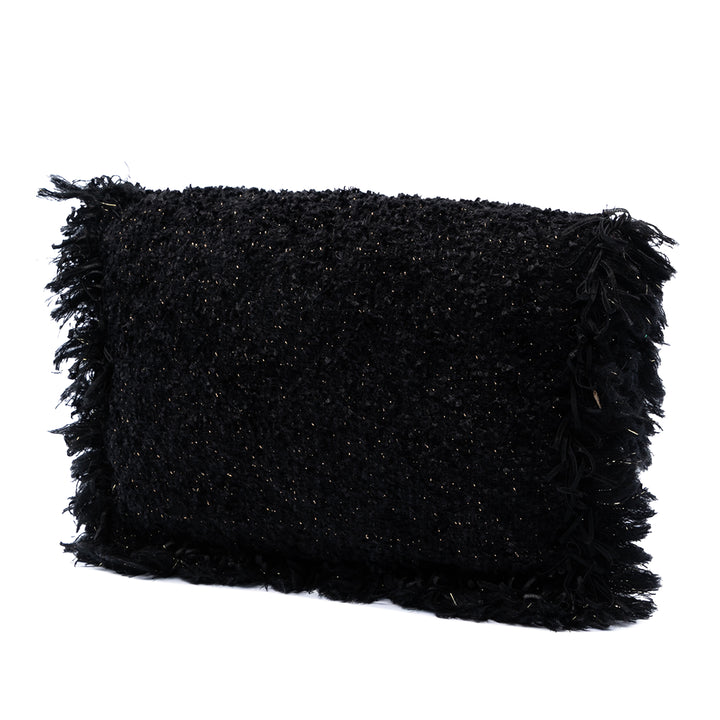 Chanel Paris Cosmopolite Tweed Fringe Pochette