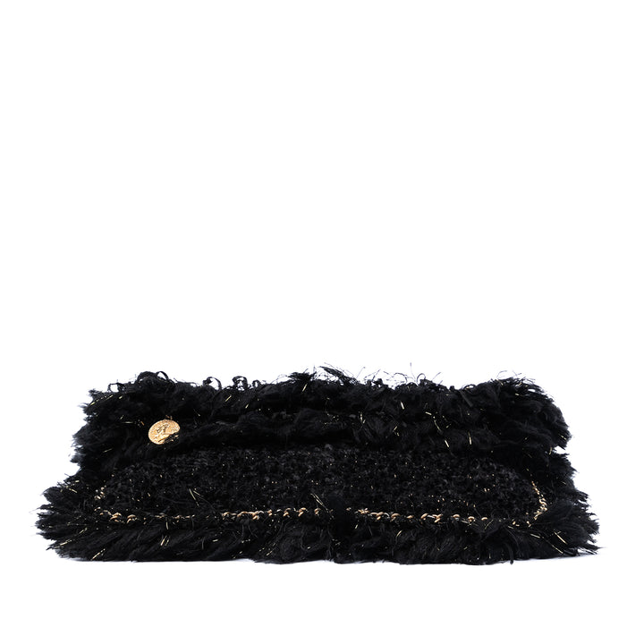 Chanel Paris Cosmopolite Tweed Fringe Pochette