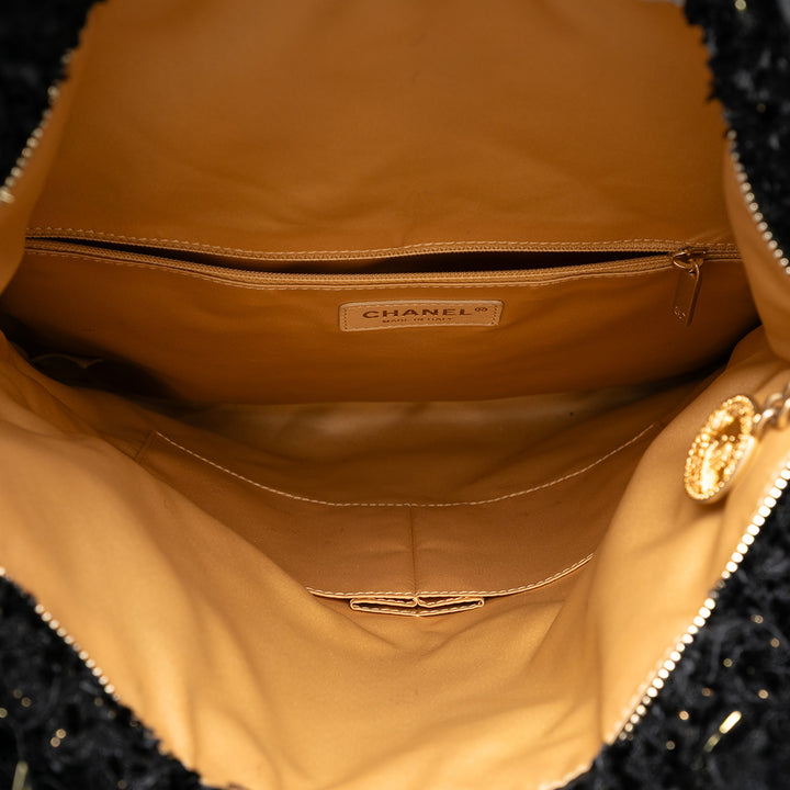 Chanel Paris Cosmopolite Tweed Fringe Pochette