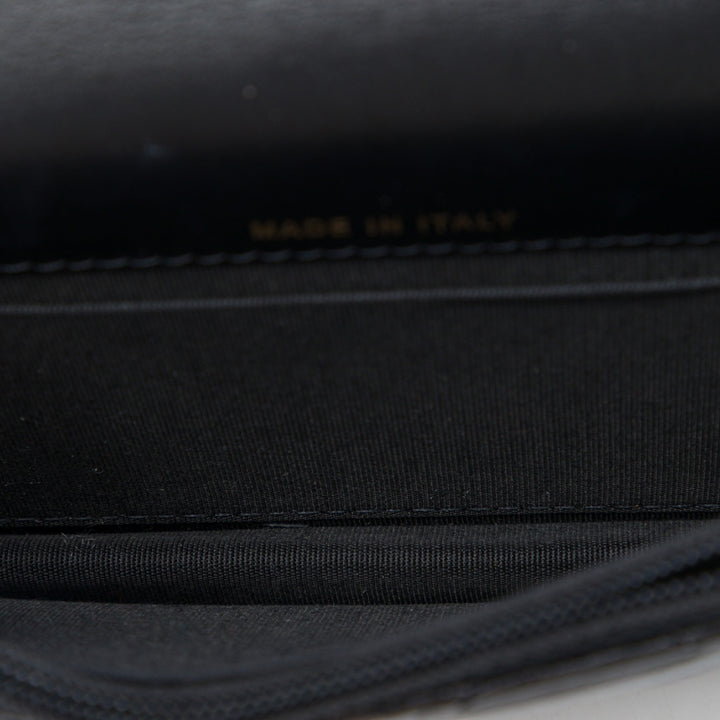 Chanel Matelassé Perles Pochette avec chaîne Maxi Cuir d'agneau Noir