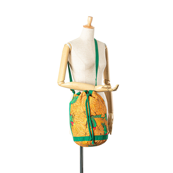 Toile Les Perroquets Bucket Bag Orange - Gaby Paris