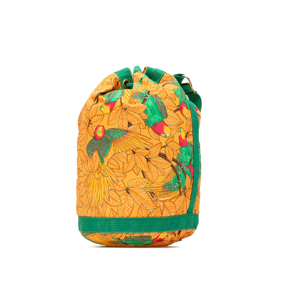 Toile Les Perroquets Bucket Bag Orange - Gaby Paris