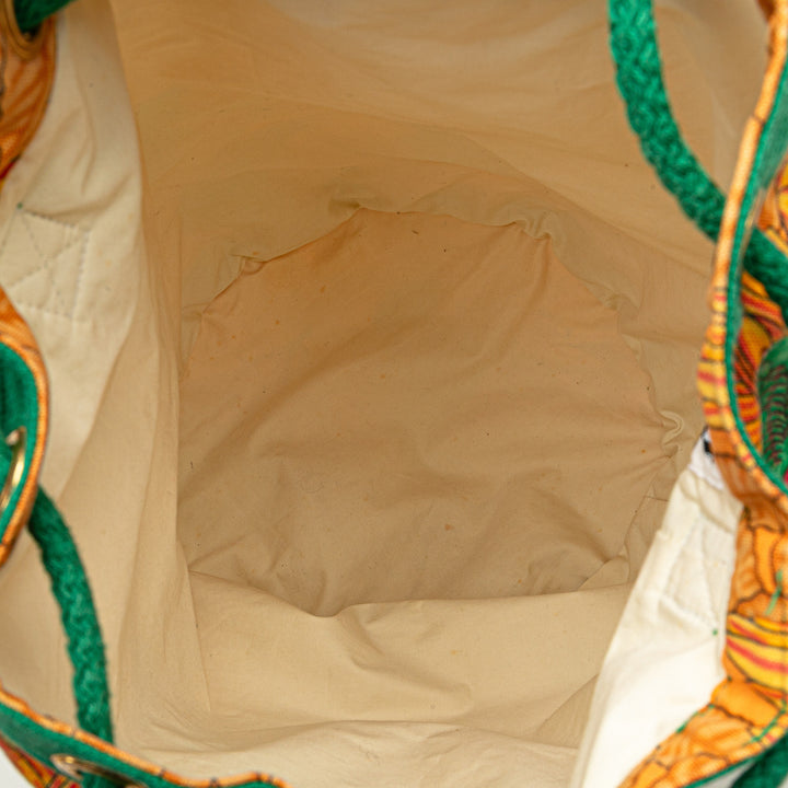 Toile Les Perroquets Bucket Bag Orange - Gaby Paris