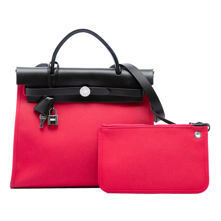 Hermès Sac à main Herbag Zippé 31 Noir – vue 7 – GABY PARIS
