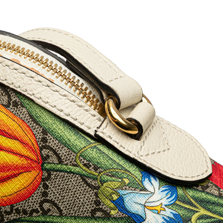 Gucci Small GG Supreme Web Flora Ophidia Dome Sac porté croisé