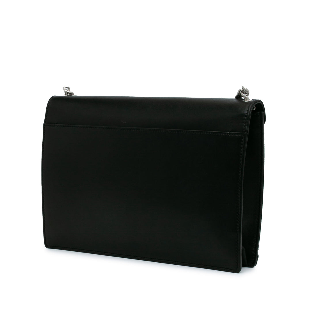 Quilted Lambskin Studded Monogram Gaby Shoulder Bag Black - Gaby Paris