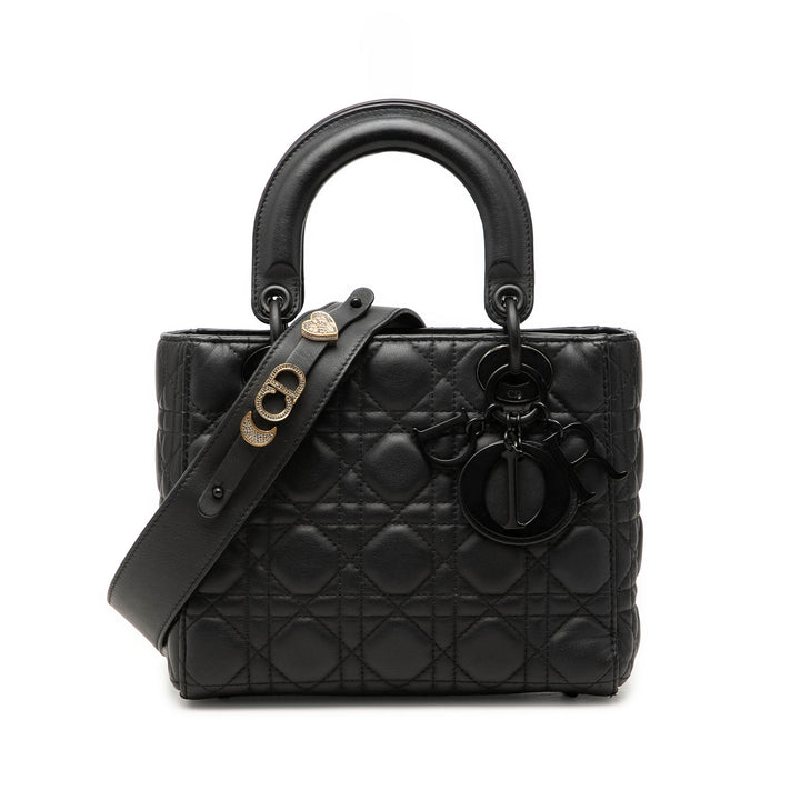 Lady Dior Ultra Matte Cannage My ABCDior Petit Cuir de veau Noir
