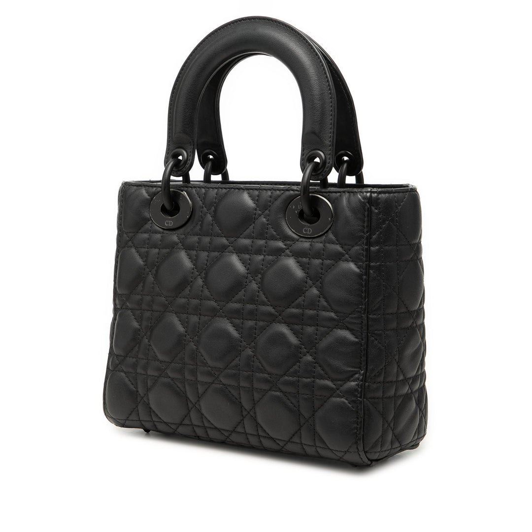 Lady Dior Ultra Matte Cannage My ABCDior Petit Cuir de veau Noir