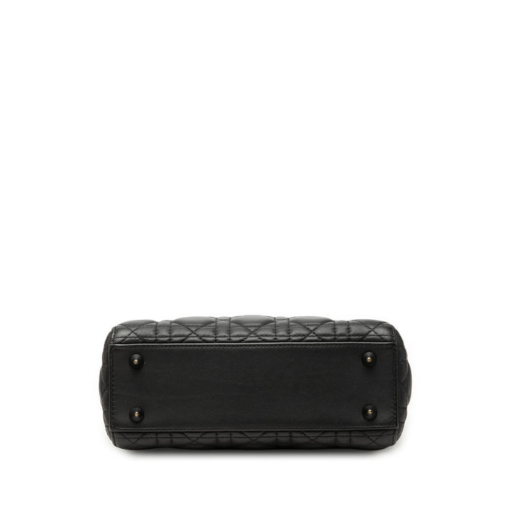 Lady Dior Ultra Matte Cannage My ABCDior Petit Cuir de veau Noir