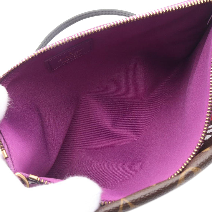 Monogram Double Flat Messenger Brown - Gaby Paris