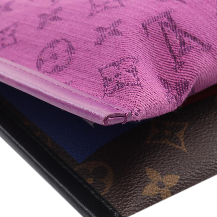 Monogram Double Flat Messenger Brown - Gaby Paris
