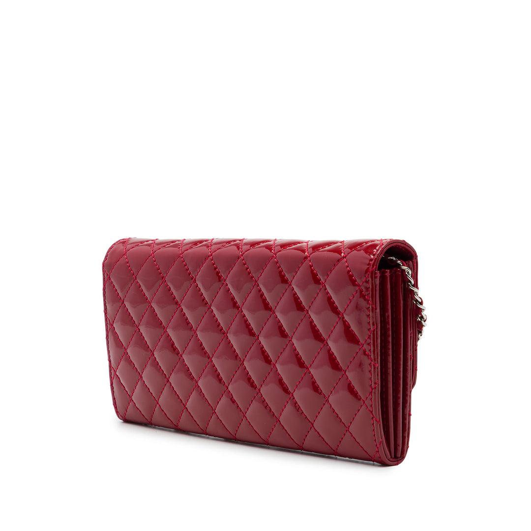 Chanel Sac porté épaule CC Matelassé East West Wallet on Chain Rouge – vue 2 – GABY PARIS