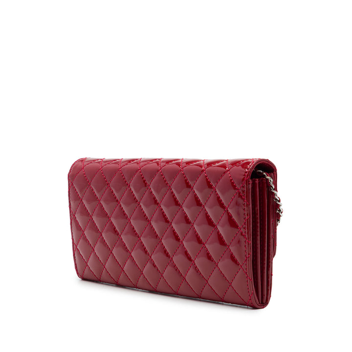Chanel Sac porté épaule CC Matelassé East West Wallet on Chain Rouge – vue 2 – GABY PARIS