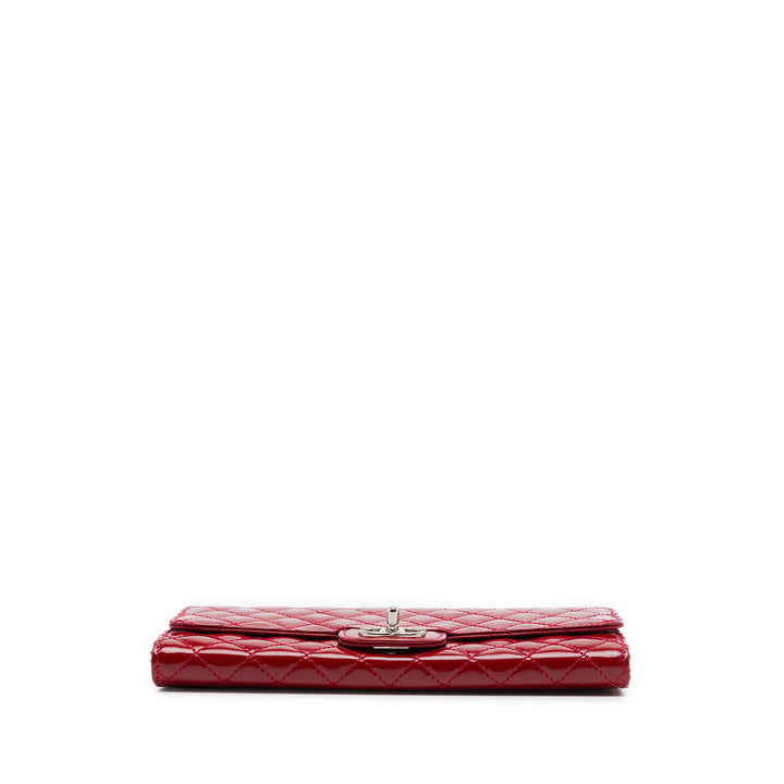 Chanel Sac porté épaule CC Matelassé East West Wallet on Chain Rouge – vue 3 – GABY PARIS