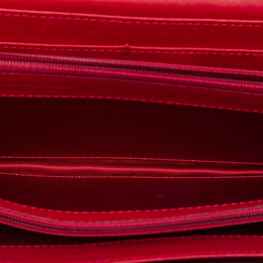 Chanel Sac porté épaule CC Matelassé East West Wallet on Chain Rouge – vue 4 – GABY PARIS