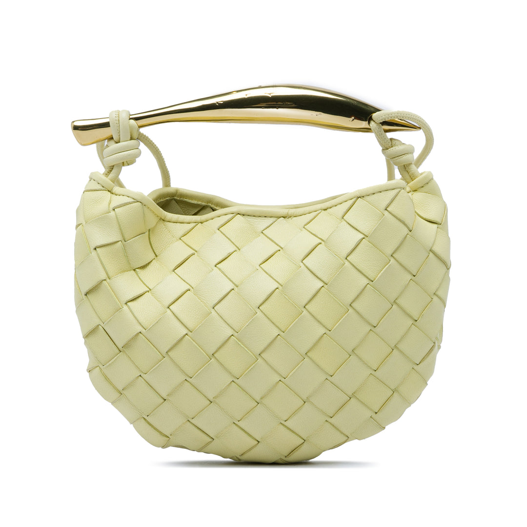 Intrecciato Sardine Mini nappa Jaune