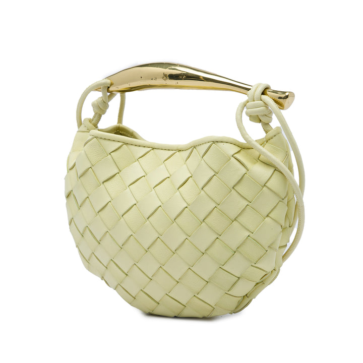Intrecciato Sardine Mini nappa Jaune