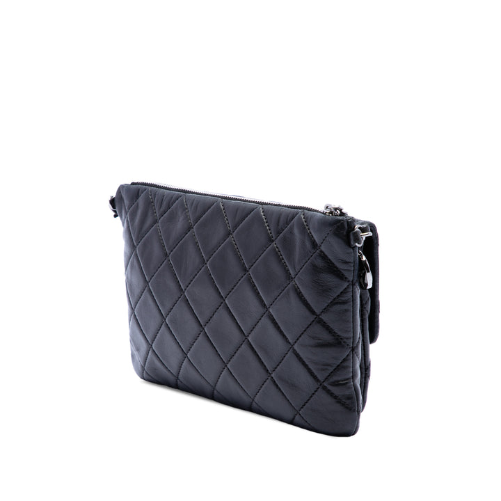 Chanel CC Matelassé Mineral Nights à rabat Cuir d'agneau