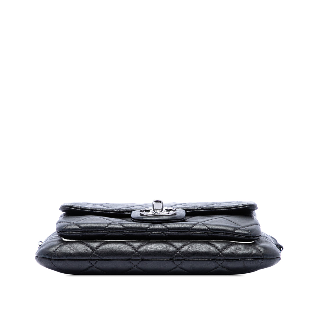 Chanel CC Matelassé Mineral Nights à rabat Cuir d'agneau