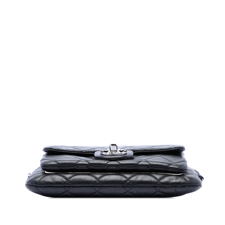 Chanel CC Matelassé Mineral Nights à rabat Cuir d'agneau