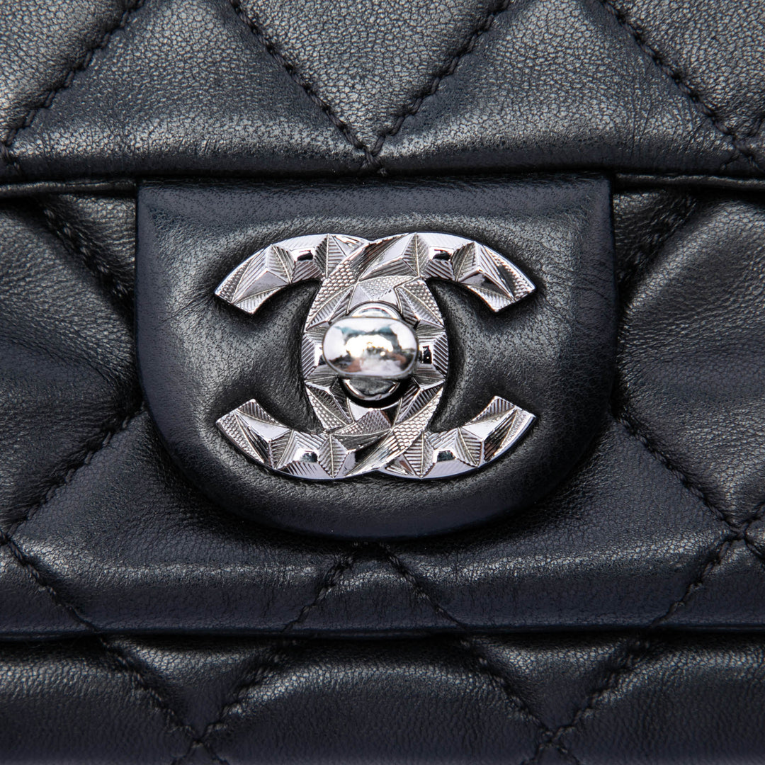 Chanel CC Matelassé Mineral Nights à rabat Cuir d'agneau