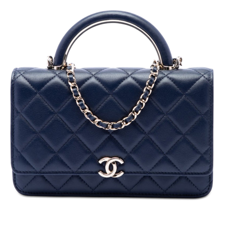 Chanel Mini Rectangular Cuir d’agneau Paris Le19M Charming anse supérieure à rabat
