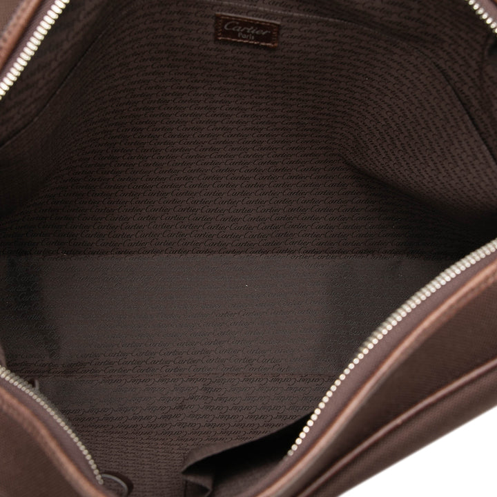 Cartier Sac bandoulière Santos Messenger Marron – vue 4 – GABY PARIS