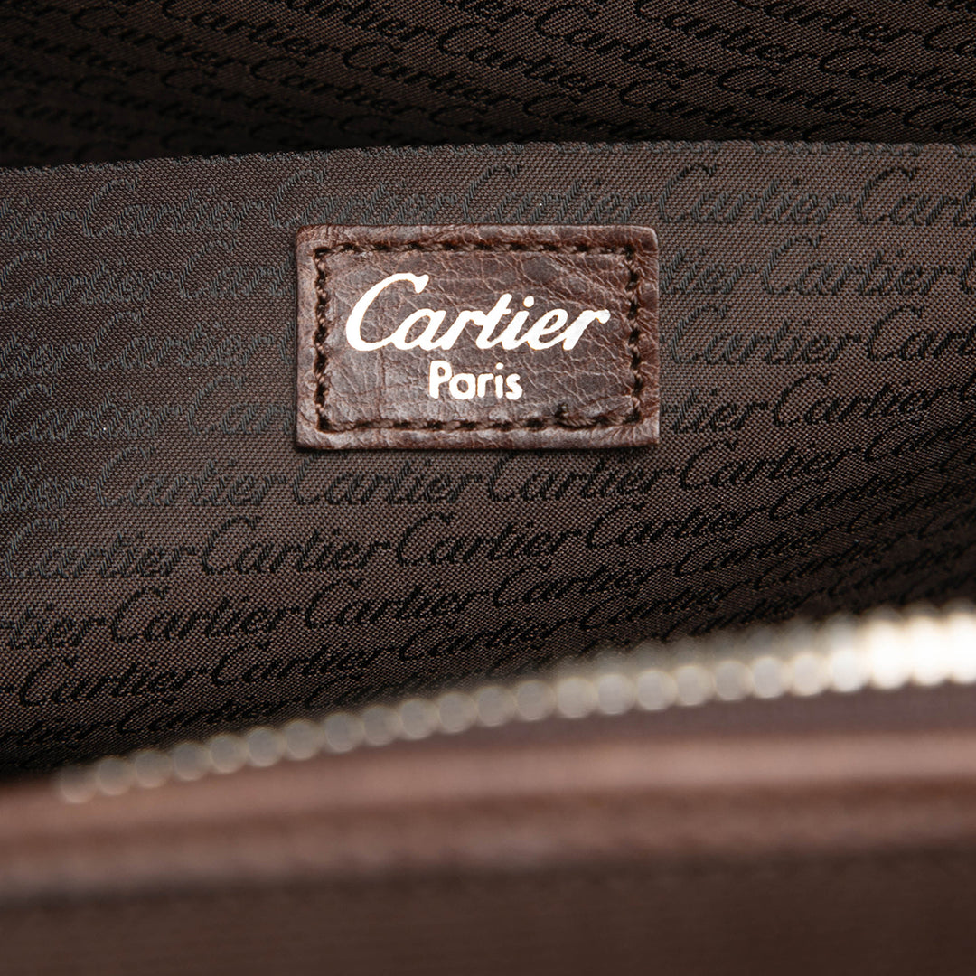 Cartier Sac bandoulière Santos Messenger Marron – vue 5 – GABY PARIS