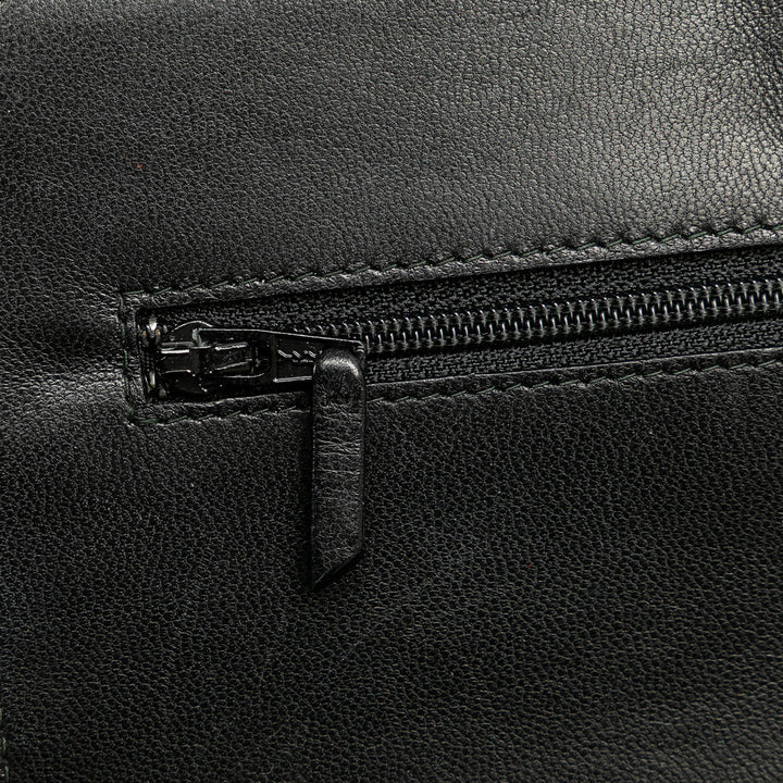 CC Studded Lambskin Wallet on Chain Black - Gaby Paris
