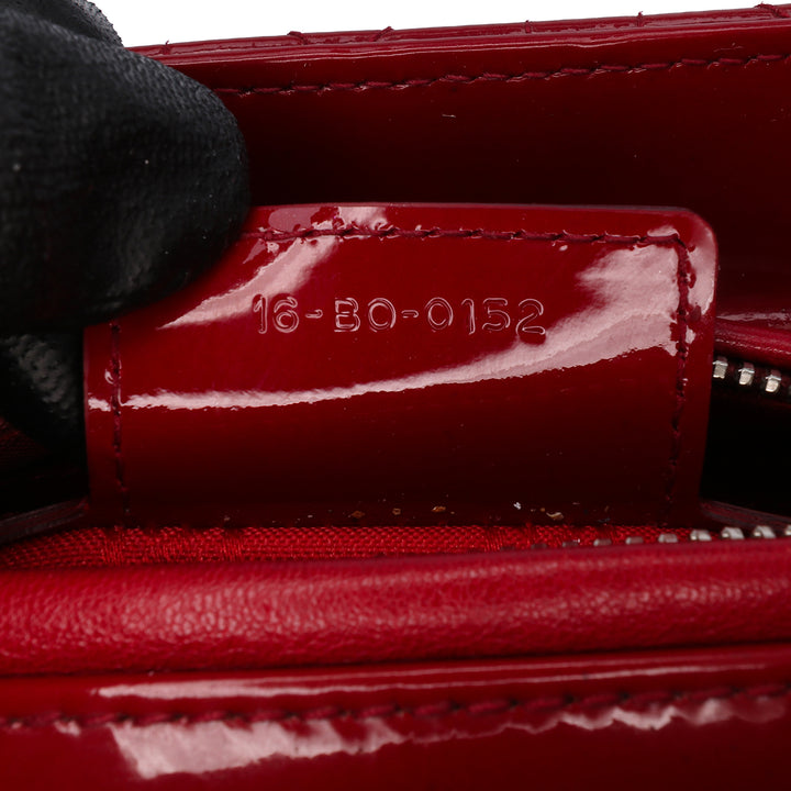 Medium Patent Cannage Lady Dior Red - Gaby Paris