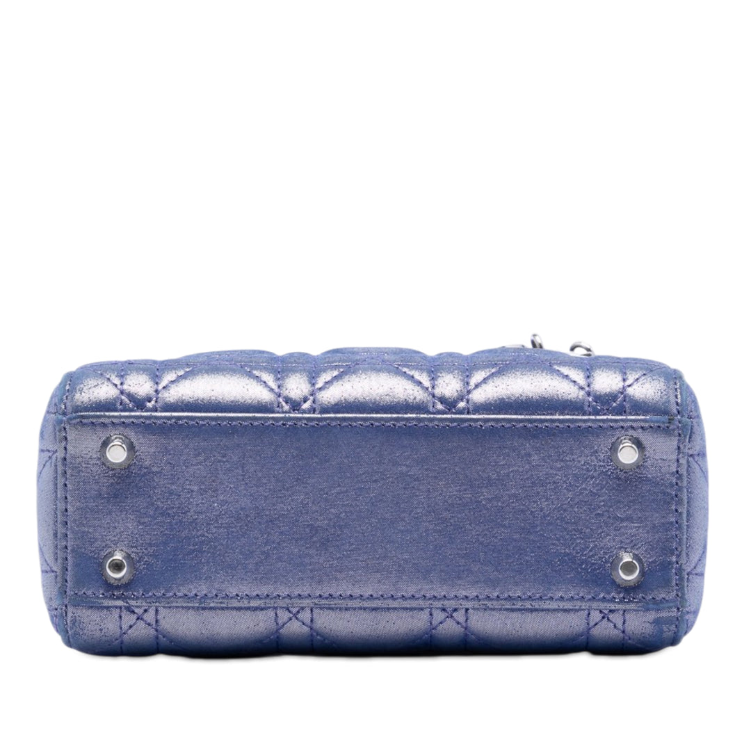 Dior Mini Iridescent Cuir d’agneau Cannage Lady Dior