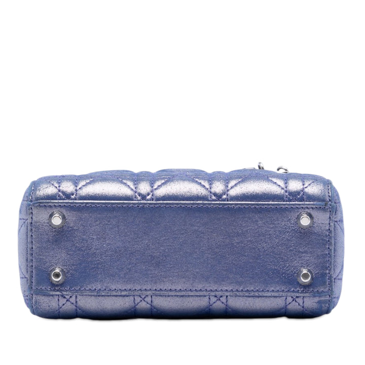 Dior Mini Iridescent Cuir d’agneau Cannage Lady Dior