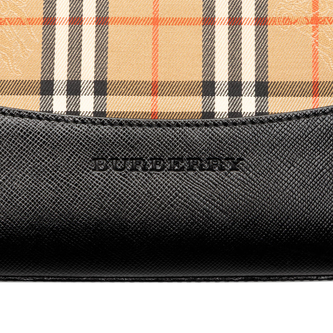 Burberry Cabas Haymarket Check Marron – vue 5 – GABY PARIS