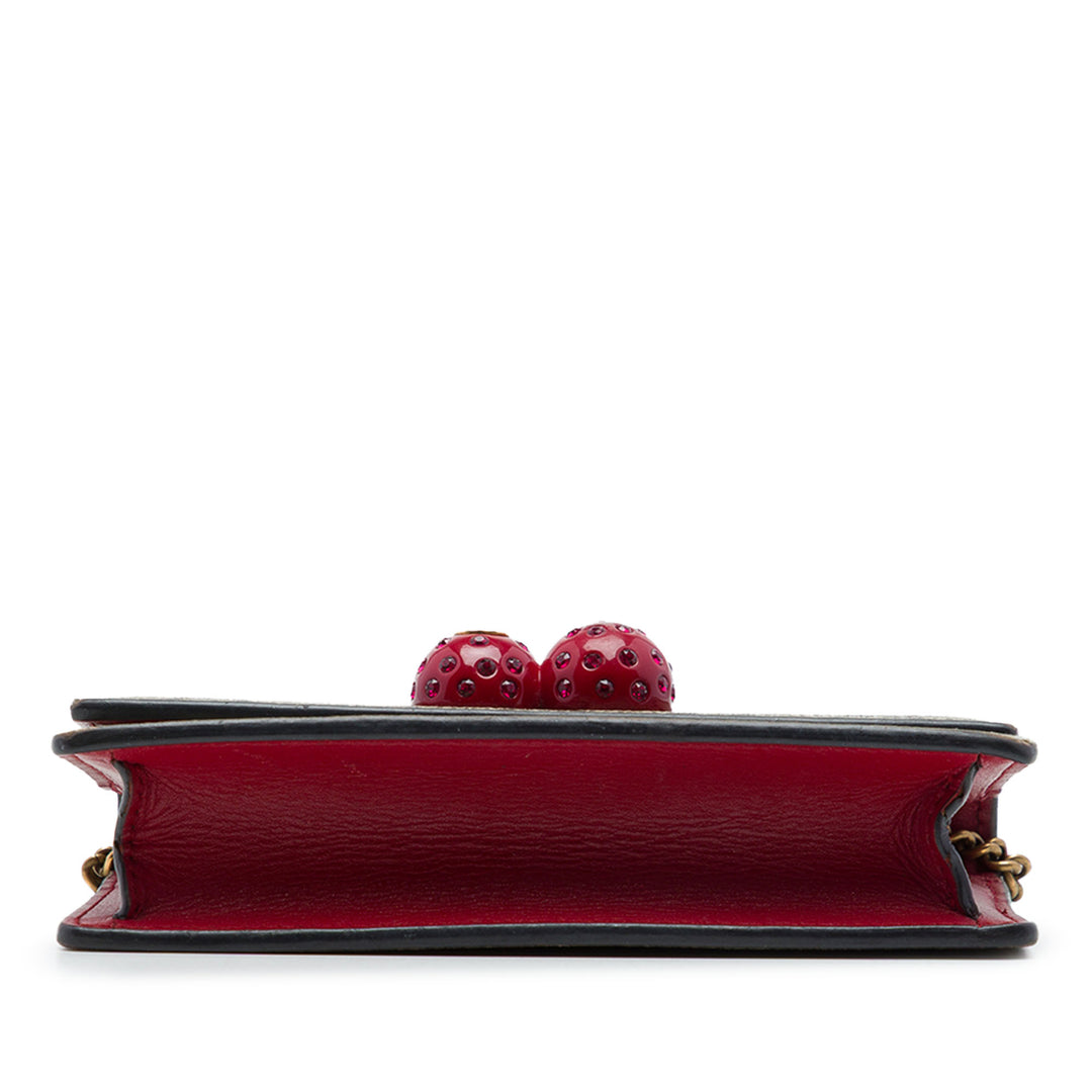 Gucci Sac bandoulière Cherry GG Supreme Mini Beige – vue 3 – GABY PARIS