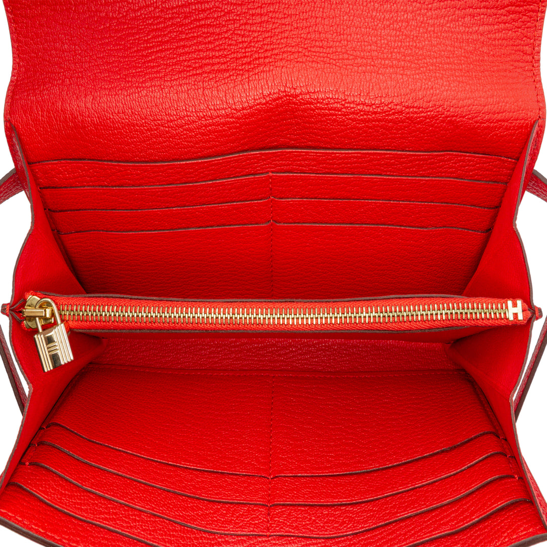 Chevre Mysore Kelly Longue Wallet Red - Gaby Paris