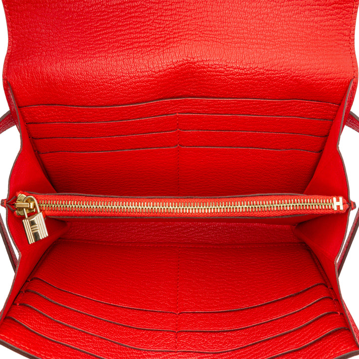 Chevre Mysore Kelly Longue Wallet Red - Gaby Paris