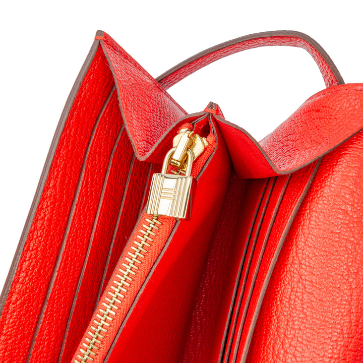 Chevre Mysore Kelly Longue Wallet Red - Gaby Paris