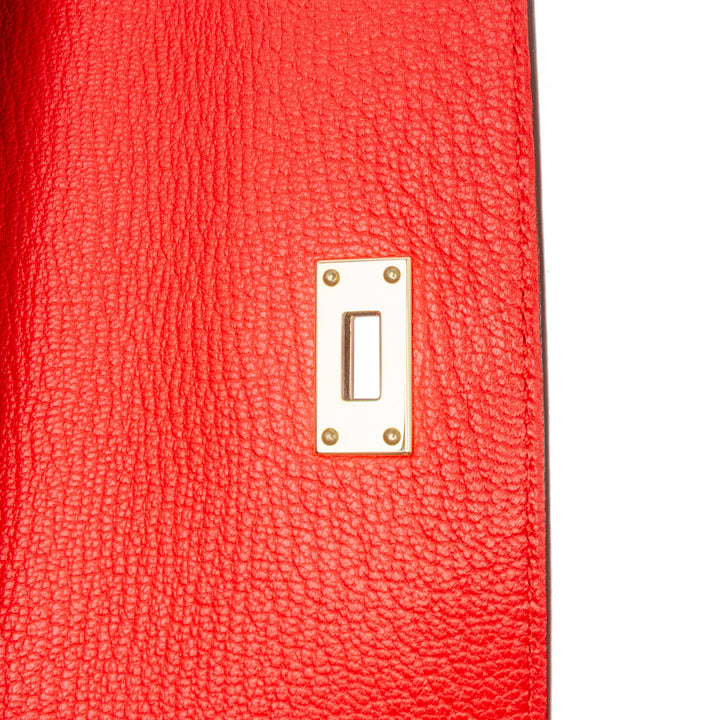 Chevre Mysore Kelly Longue Wallet Red - Gaby Paris