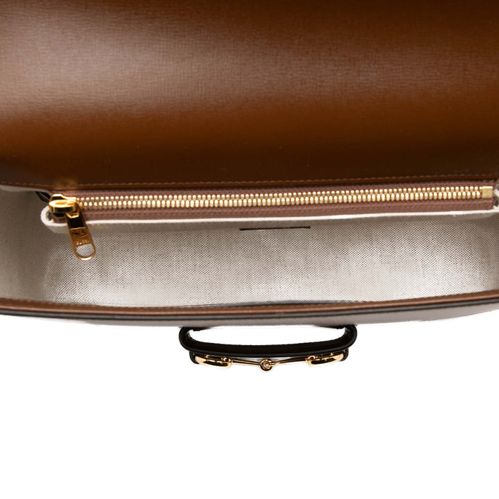 Web Horsebit 1955 Sac Grand Cuir de veau Marron