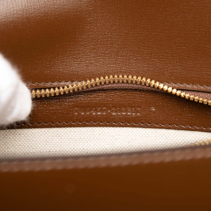 Web Horsebit 1955 Sac Grand Cuir de veau Marron
