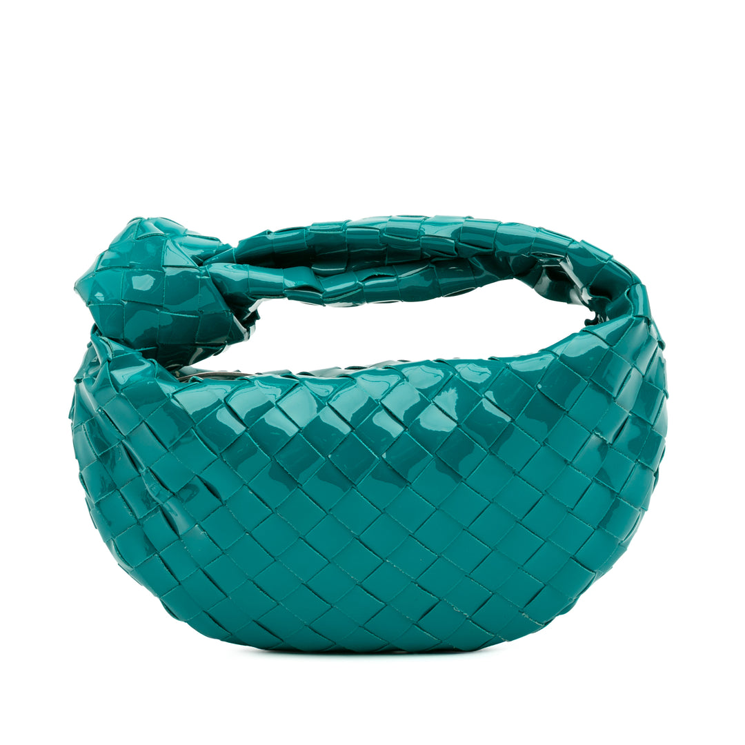 Mini Patent Intrecciato Jodie Blue - Gaby Paris