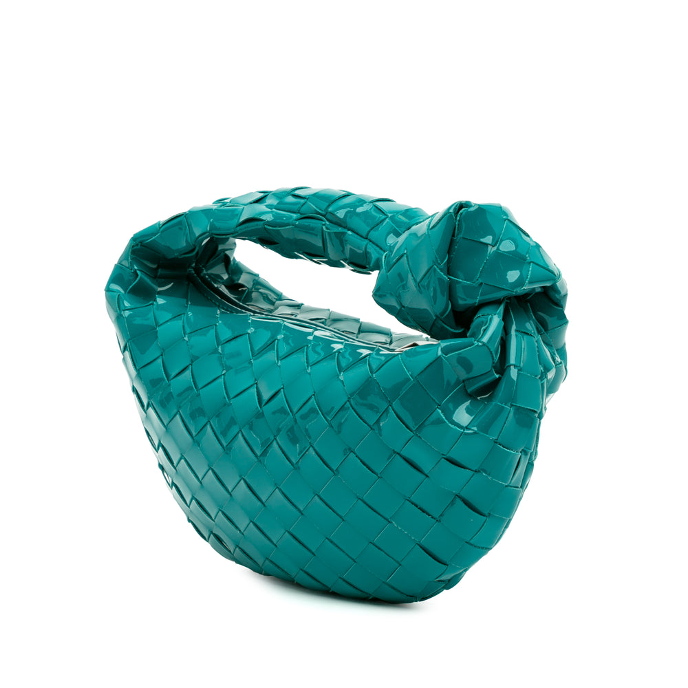 Mini Patent Intrecciato Jodie Blue - Gaby Paris
