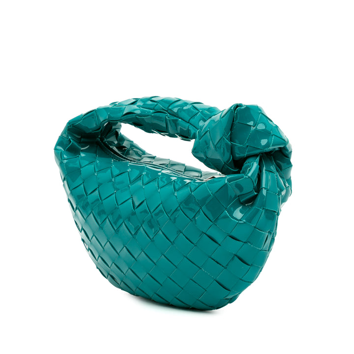 Mini Patent Intrecciato Jodie Blue - Gaby Paris