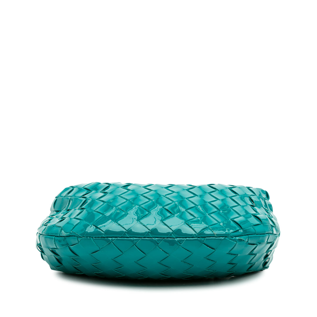 Mini Patent Intrecciato Jodie Blue - Gaby Paris