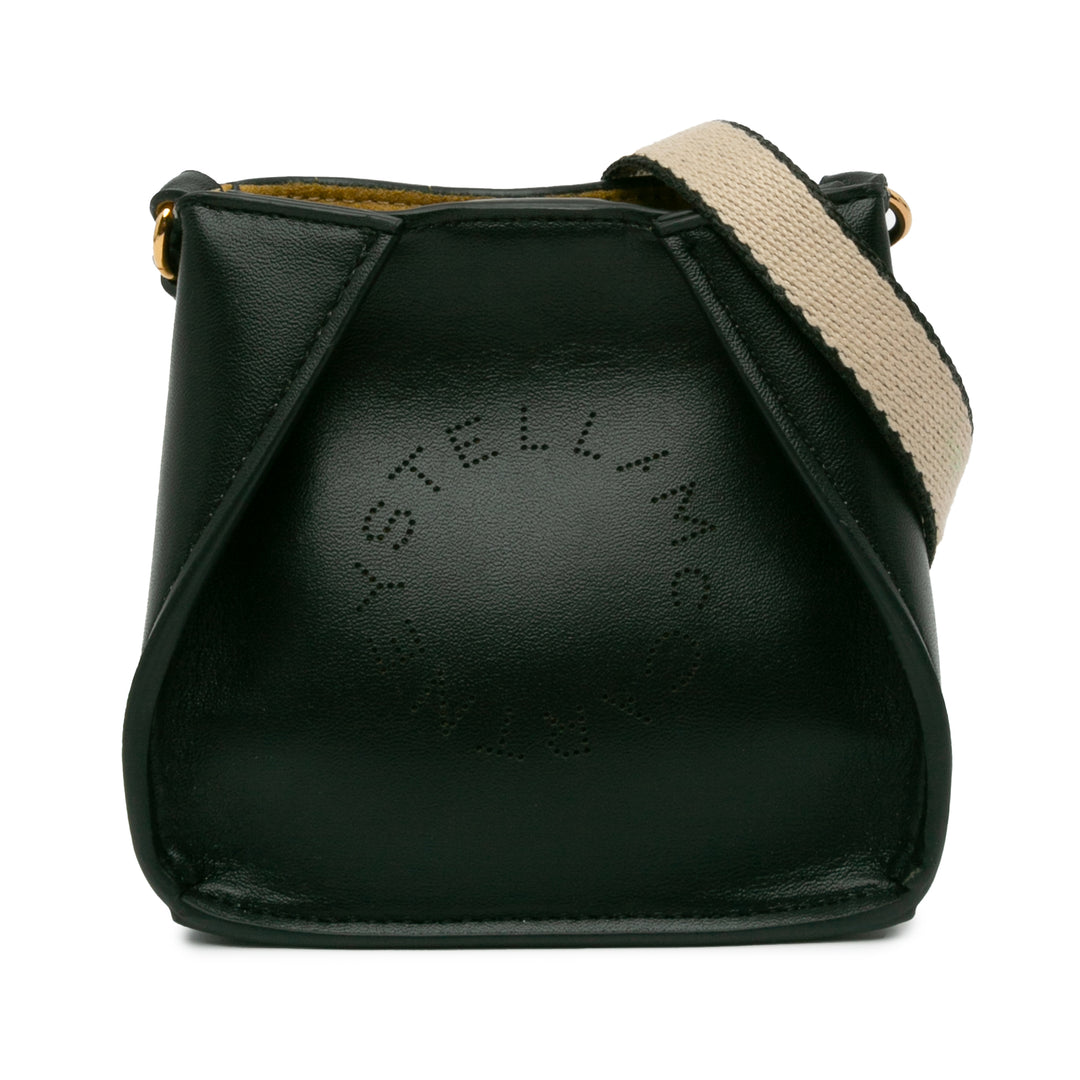 Micro Perforated Stella Logo Crossbody Black - Gaby Paris