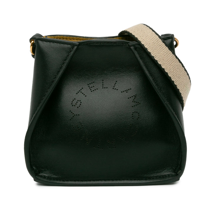 Micro Perforated Stella Logo Crossbody Black - Gaby Paris