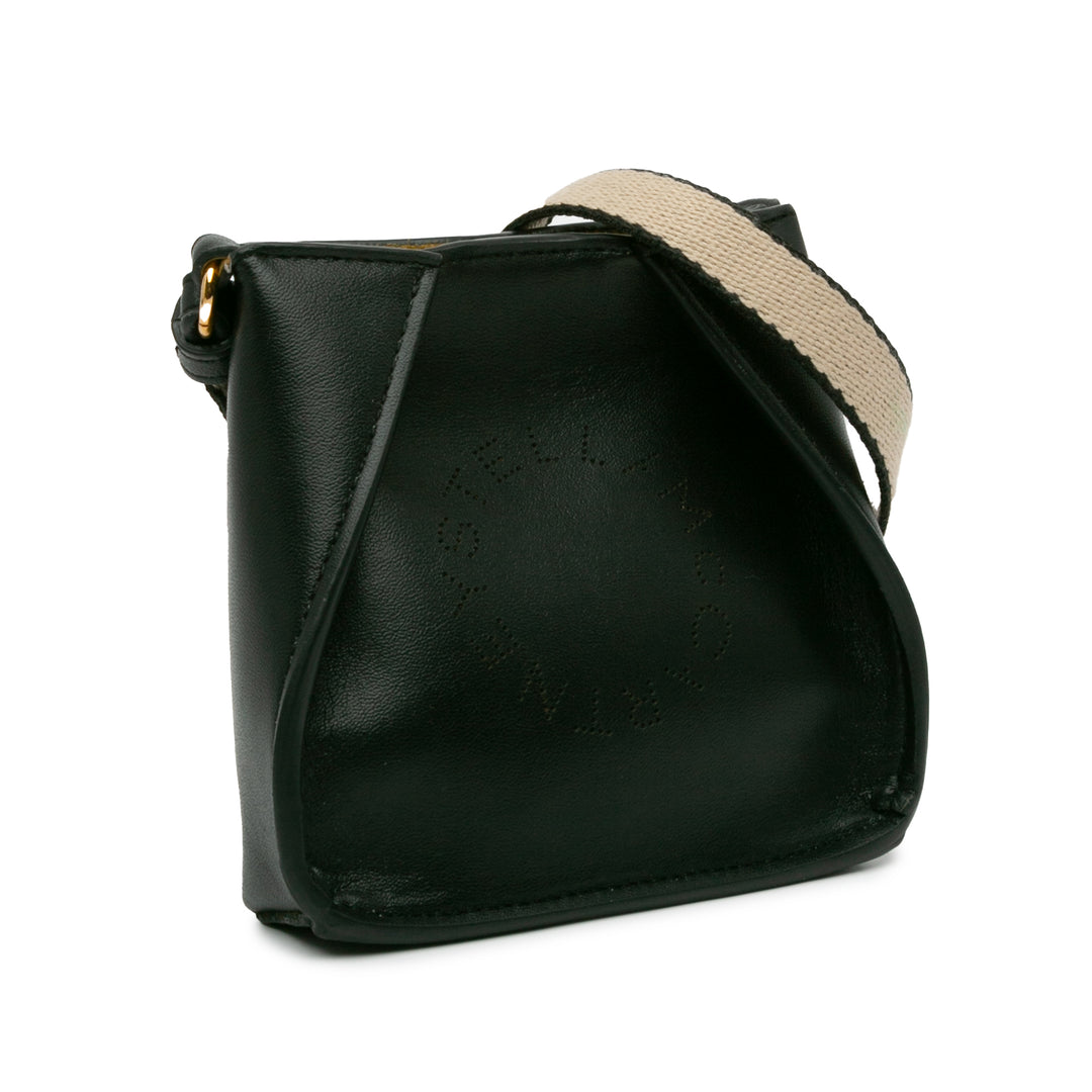 Micro Perforated Stella Logo Crossbody Black - Gaby Paris
